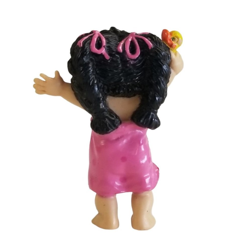 Cabbage Patch Mini Doll PVC Toy Figure Vintage 1984 80s Kid Bathtime Pink Towel - Picture 2 of 7